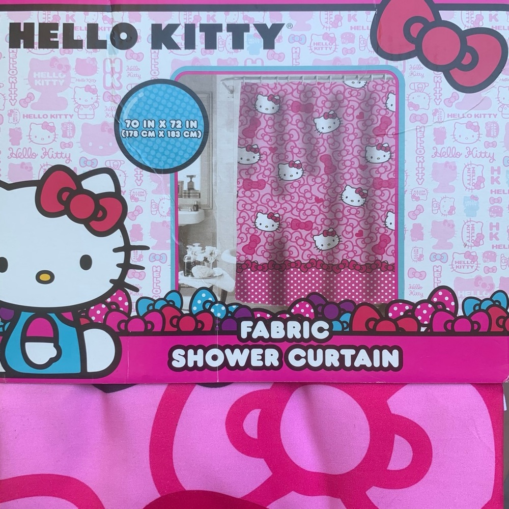 Hello kitty shower curtain